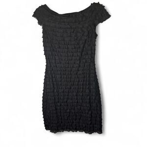 Women's Cachet Black Sparkle Short Sleeve Cocktail Dress Size 6 Formal Old Money